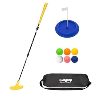 KINGTOP Adjustable Golf Putters for Men and Women, Right and Left Handed Two-Way Golf Putter Club for Kids | Teens | Adults, Putting Training Combo Pack with Putting Cup and Practice Foam Balls
