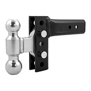 Andersen Hitches | EZ Adjust Hitch | 4″ Drop/Rise, 2″ x 2-5/16″ Combo Ball, 2-1/2″ Shank | Adjustable Heavy Duty Towing for Trucks Trailer | 10K/16K GTWR Weight Level | 3291