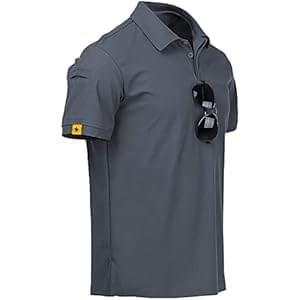 V VALANCH Mens Polo Shirts Short Sleeve Moisture Wicking Golf Polo Athletic Collared Shirt Tennis T-Shirt Tops
