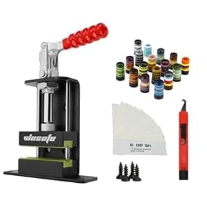 wosofe Golf Club Regrip Vise Tool，Rubber Grip Vise Clamp，Golf Club Gripping Station,Golf Workshop Supplies，Includes A Regripping Kit – with 17 Ferrules Suitable for Irons, A Hook Knife and Grip Tape