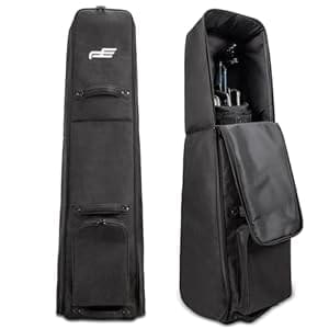 Dr.Acces Golf Club Travel Bag with Wheels | Golf Luggage Case Cover for Airlines – 600D Waterproof with Sponge Lining/Padded, Universal Size