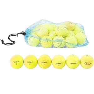 Clean Green Golf Balls 24-48 Pack – Recycled and Used Yellow Titleist Mix, Includes Velocity, Trufeel, Tour Speed, NXT Tour