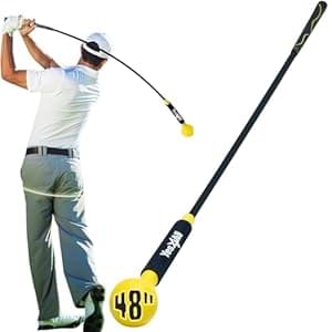 Yes4All 48 Inches Golf Swing Trainer Aid Improve Flexibility, Tempo, Rhythm, Balance and Strength. Swing Correction Practice for Chipping, Driving and Hitting