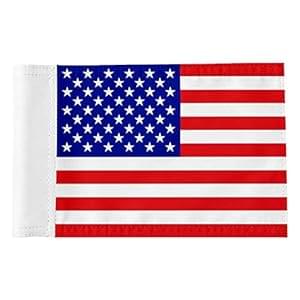 Standard Golf Flag Double Side American Golf Pin Flag Practic Putting Green Golf Flag For Backyard Garden Double-Sewn 600D Nylon Miniature Pin Flag Regulation Tube Flag 8″L x 6″H