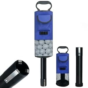 HOW TRUE Golf Ball Retriever, Portable Shag Bag Golf Ball Pick Up with Removable Plastic Tube, Pocket Shagger Storage