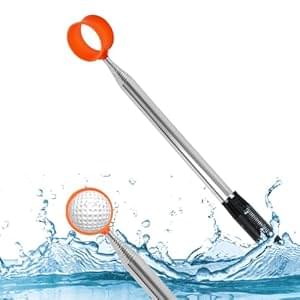 WIGERLON 12ft Golf Ball Grabber Telescopic,Golf Ball Retriever Tool for Water and Bushes,Stainless Steel max