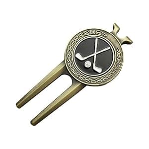Golf Divot Repair Tool with Golf Club Skull Ball Marker Golf Gift for Golfer (Club)
