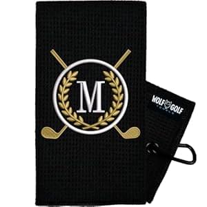Monogrammed Personalized Golf Towels for Golf Bags – Custom Towel Gifts for Men or Women