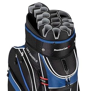 Founders Club Generation 2 Organizer Golf Cart Bag for Men with 14 Way Head Lock Anti Rattle Divider Top