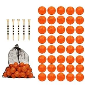 40 Pack Foam Golf Practice Balls – Realistic Feel and Limited Flight Training Balls for Indoor or Outdoor